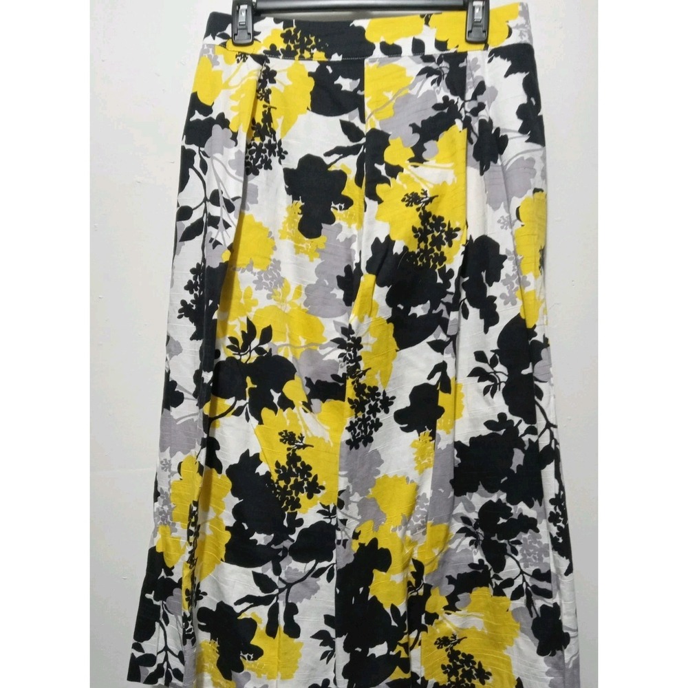 Jessica London 28W 100% Cotton Fit And Flare Floral Maxi Skirt Cottage Core